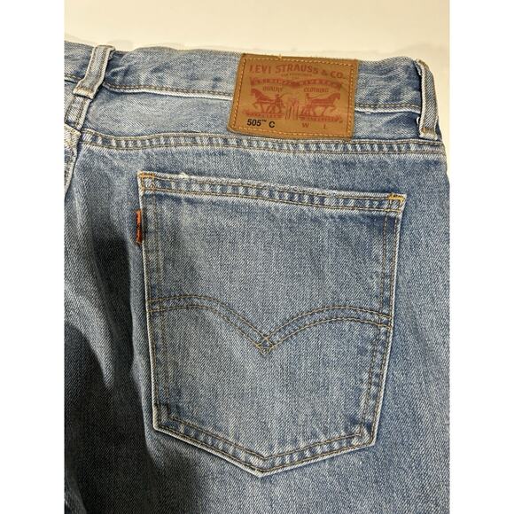 Levi’s 505 Orange Tab Jeans Men’s 32x27 Straight Leg Y2K Blue Denim Classic Fit - Picture 10 of 16